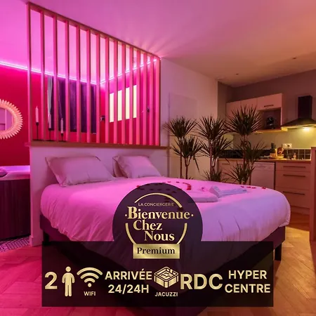 Loveroom En Centre Ville Avec Jacuzzi - Notre Dame Clermont-Ferrand Exterior photo